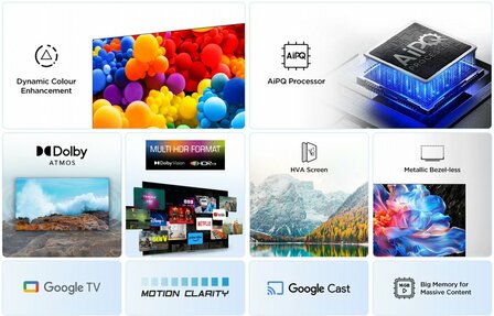 TCL 65V6C | 65&quot; 4K Ultra HD DLED Smart TV | Google TV | Dolby Vision | 60Hz (2025)