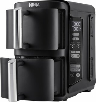 Ninja SL300EU Airfryer | Dubbele Mand | 7,6 Liter | Vrijstaand | 1750 Watt | Zwart | OPEN BOX