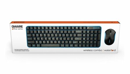QWARE Wireless Waterford Toetsenbord + Muis Blauw
