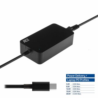 ACT AC2000 | Netvoeding | Binnengebruik | 45 W | Zwart