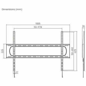 SBOX PLB-7369F | TV-beugel | 60-120" | Max 120kg | VESA 900x600