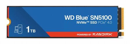 WD Blue SN5100 | 1TB NVMe SSD | PCIe 4.0 x4 | M.2 | Tot 5.000 MB/s