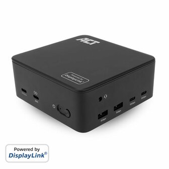 ACT Universeel USB-C Dockingstation | 4K | 3 Monitoren via HDMI en DisplayPort | DisplayLink