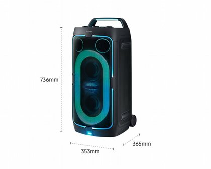 Samsung Sound Tower MX ST50F/XN | Bluetooth Party Speaker | 240W | Tot 18 Uur Accuduur | IPX4 Spatwaterbestendig | Karaoke &amp; Party Lights+