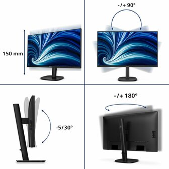 Philips 27B2N3500J/00 | 27" Quad HD IPS Monitor | 120 Hz | Zwart