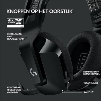Logitech G G733 LIGHTSPEED Wireless Gaming Headset | RGB | Zwart