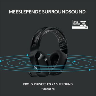 Logitech G G733 LIGHTSPEED Wireless Gaming Headset | RGB | Zwart