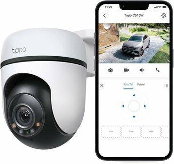 TP Link Tapo C510W | 2K 3MP WiFi Beveiligingscamera | 2304 x 1296 | 360&deg; Pan/Tilt | Nachtzicht in Kleur | IP65