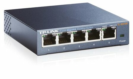 TP-LINK TL-SG105 Unmanaged Gigabit Ethernet (10/100/1000) Zwart