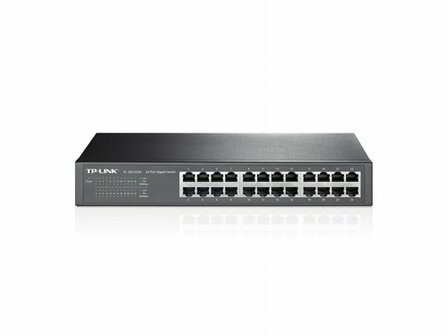 TP-Link TL-SG1024D | Unmanaged Switch | 24 Poorten | Gigabit Ethernet (10/100/1000 Mbps) | Grijs