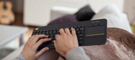 Logitech K400 Plus toetsenbord RF Draadloos QWERTY Nederlands Zwart