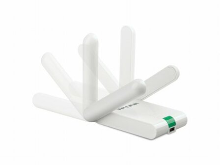 TP-Link TL-WN822N | Wi-Fi 4 USB Adapter | 300 Mbps | 2,4 GHz | Dual Antennes | USB 2.0 | Zwart