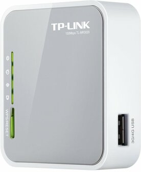TP-LINK TL-MR3020 draadloze router Fast Ethernet Single-band (2.4 GHz) 3G 4G Grijs, Wit