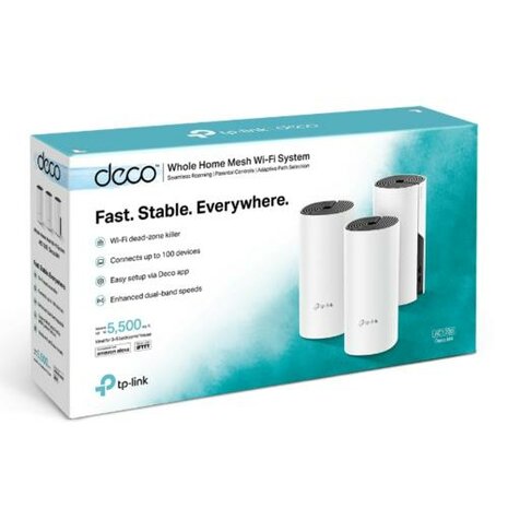 TP-LINK Deco M4(3-pack) Dual-band (2.4 GHz / 5 GHz) Wi-Fi 5 (802.11ac) Wit 2 Intern