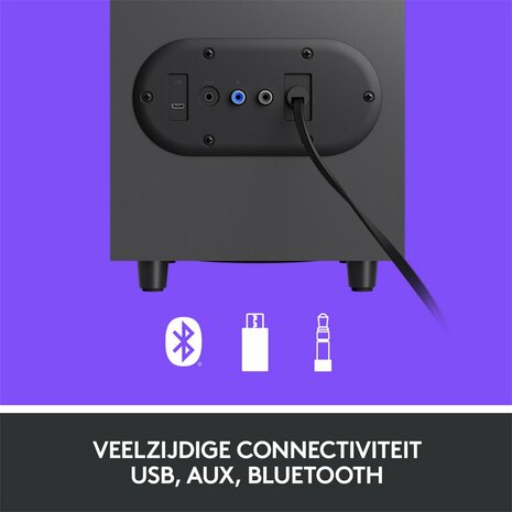 Logitech Z407 | 2.1 Bluetooth Luidsprekerset | Draadloze Afstandsbediening | Subwoofer | 80W RMS