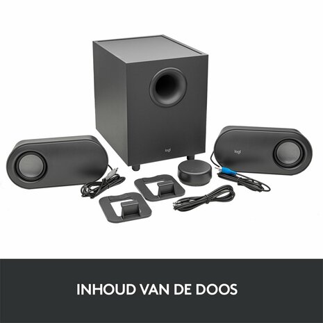 Logitech Z407 | 2.1 Bluetooth Luidsprekerset | Draadloze Afstandsbediening | Subwoofer | 80W RMS