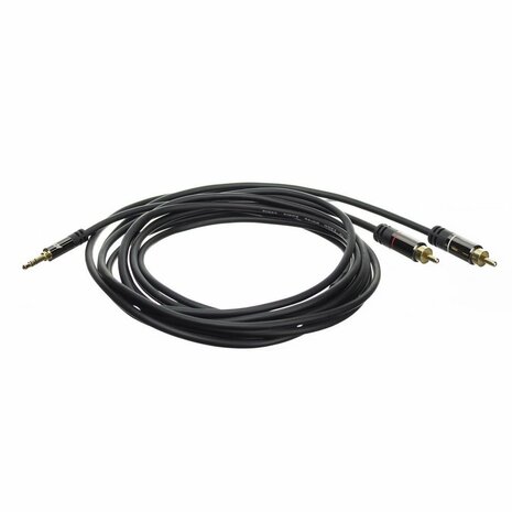 ACT AC3605 audio kabel 1,5 m 2 x RCA 3.5mm Zwart