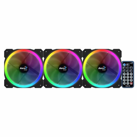 Aerocool Orbit RC 3x120MM RGB/GAMING +Remote 14.1dB/ RGB