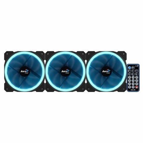 Aerocool Orbit RC 3x120MM RGB/GAMING +Remote 14.1dB/ RGB