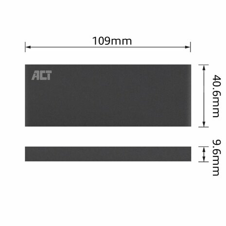 ACT AC1600 behuizing voor opslagstations SDD-behuizing Zwart M.2