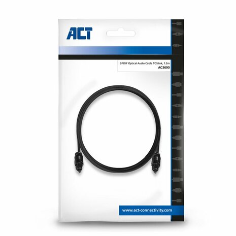 ACT AC3690 audio kabel 1,2 m TOSLINK Zwart