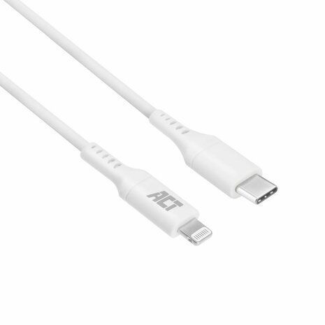 ACT AC3014 Lightning-kabel 1 m Wit