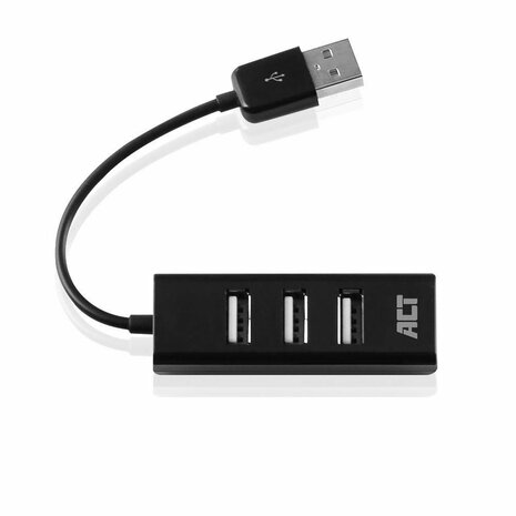 ACT AC6205 interface hub USB 2.0 480 Mbit/s Zwart