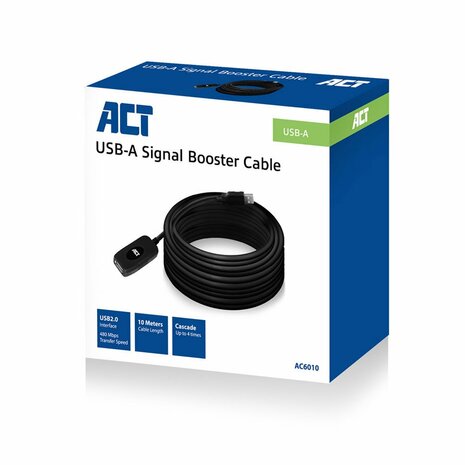 ACT AC6010 USB 2.0 Signaalversterker 10 meter