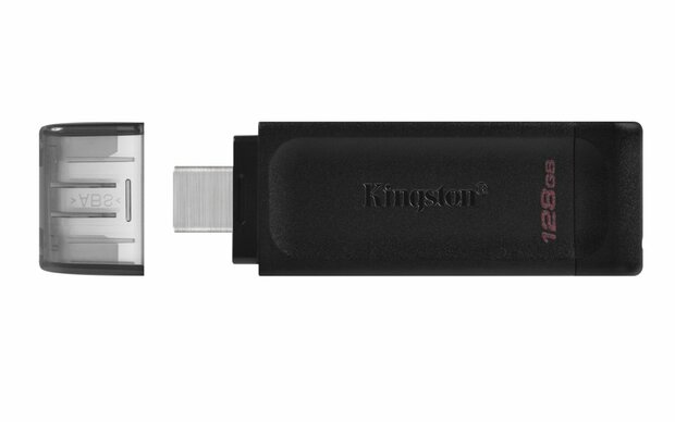 Kingston Technology DataTraveler 70 USB flash drive 128 GB USB Type-C 3.2 Gen 1 (3.1 Gen 1) Zwart