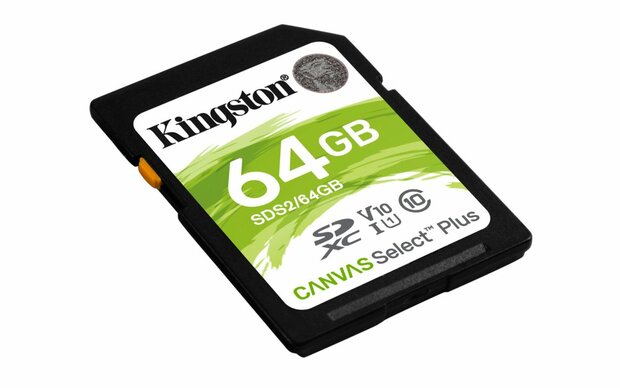 Kingston Technology Canvas Select Plus 64 GB SDXC UHS-I Klasse 10