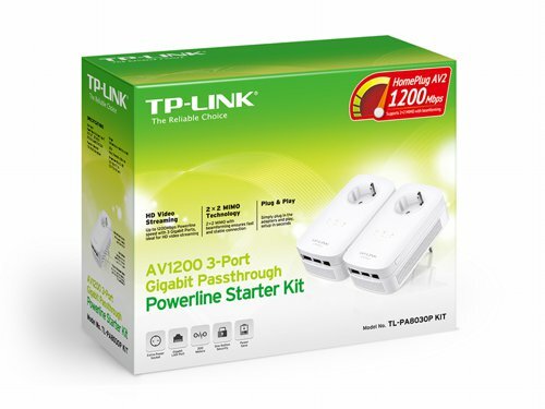 TP-Link TL-PA8030P KIT | Powerline Adapter Set | 1200 Mbps | 3x Gigabit Ethernet | Wit