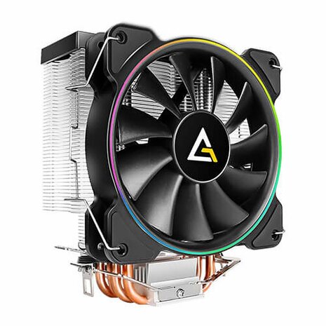 Antec A400 RGB Processor Koeler 12 cm Zwart, Koper, Metallic