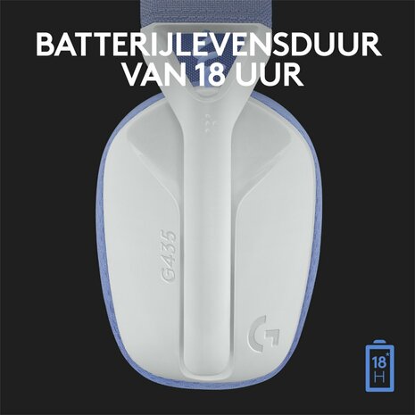 Logitech G G435 | Draadlooze Over-ear Gaming Headset | Bluetooth & USB-A Receiver | Wit/Lilac