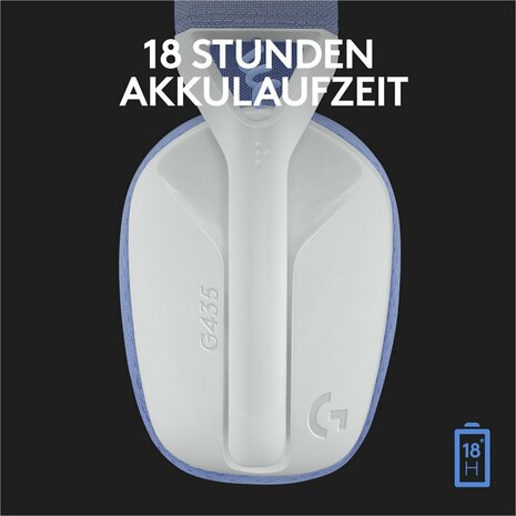 Logitech G G435 | Draadlooze Over-ear Gaming Headset | Bluetooth & USB-A Receiver | Wit/Lilac