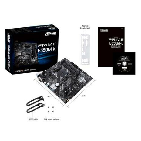 ASUS PRIME B550M-K | Socket AM4 | AMD B550 | 4xDDR4 | Micro-ATX | Moederbord
