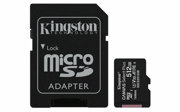 Kingston Technology Canvas Select Plus 512 GB SDXC UHS-I Klasse 10