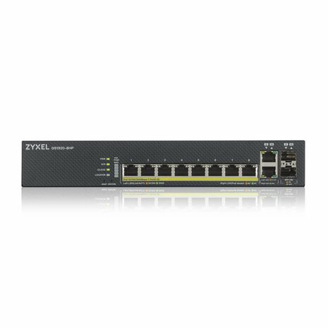 Zyxel GS1920-8HPV2 Managed Gigabit Ethernet (10/100/1000) Power over Ethernet (PoE) Zwart