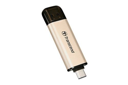 Transcend JetFlash 930C USB flash drive 256 GB USB Type-A / USB Type-C 3.2 Gen 1 (3.1 Gen 1) Goud