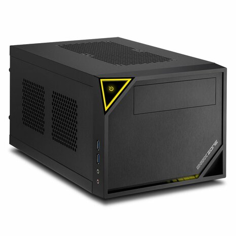 Sharkoon Shark Zone C10 | Mini-ITX Case | Zwart/Geel
