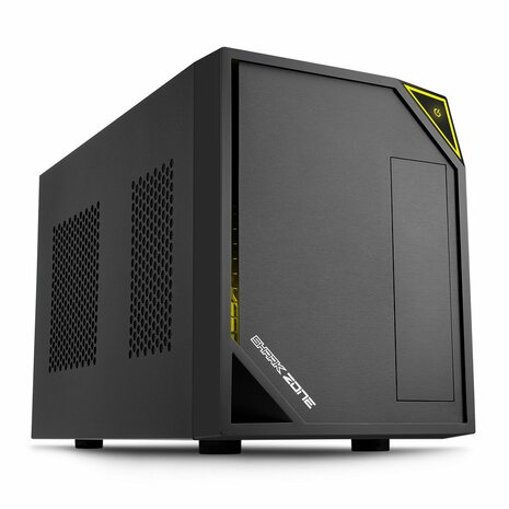 Sharkoon Shark Zone C10 | Mini-ITX Case | Zwart/Geel
