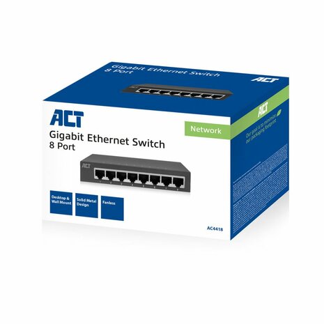 ACT AC4418 netwerk-switch Unmanaged Gigabit Ethernet (10/100/1000) Grijs