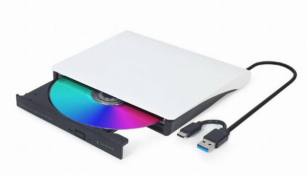 Gembird DVD-USB-03-BW Extern DVD±RW-station | Aansluiting: USB