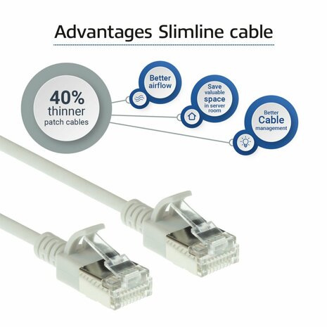 ACT DC7001 netwerkkabel Grijs 1 m Cat6a U/FTP (STP)