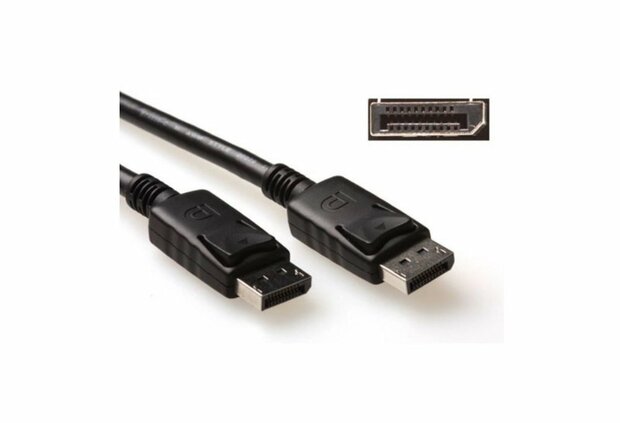 ACT AK3980 DisplayPort kabel 2 m Zwart