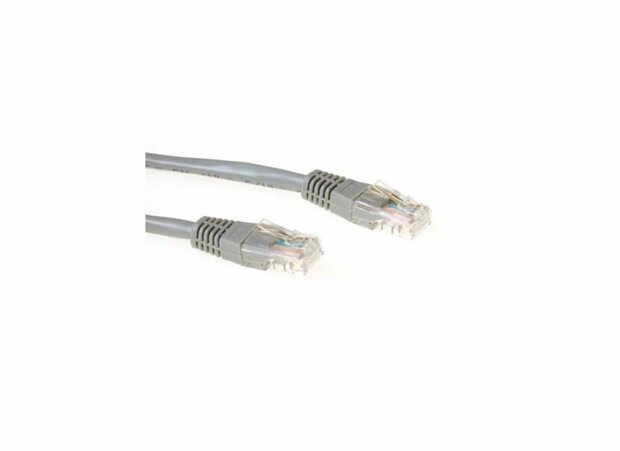 ACT Grijze 1 meter UTP CAT5E patchkabel met RJ45 connectoren