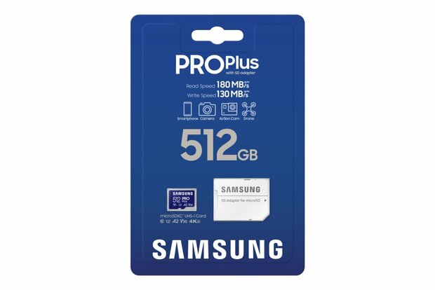 Samsung MB-MD512SA/EU flashgeheugen 512 GB MicroSDXC UHS-I Klasse 10