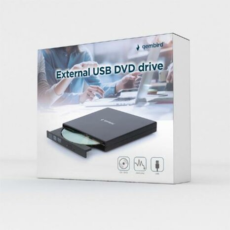 Gembird DVD-USB-04 optisch schijfstation DVD±RW Zwart