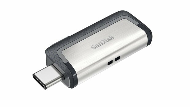 SanDisk Ultra Dual Drive USB Type-C USB flash drive 32 GB USB Type-A / USB Type-C 3.2 Gen 1 (3.1 Gen 1) Zwart, Zilver