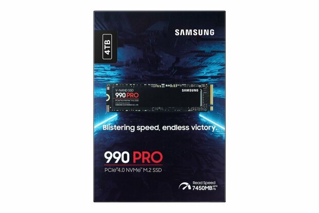 Samsung 990 PRO | 4TB NVMe SSD | M.2 Gen4 | 7.450MB/s Read | 6.900MB/s Write