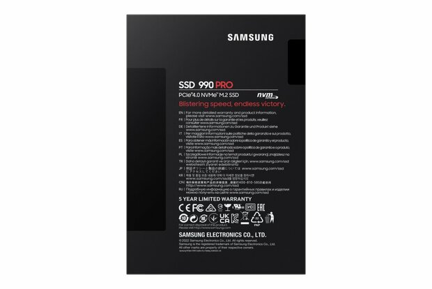 Samsung 990 PRO | 4TB NVMe SSD | M.2 Gen4 | 7.450MB/s Read | 6.900MB/s Write